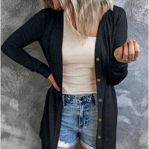 Black sheer cardigan